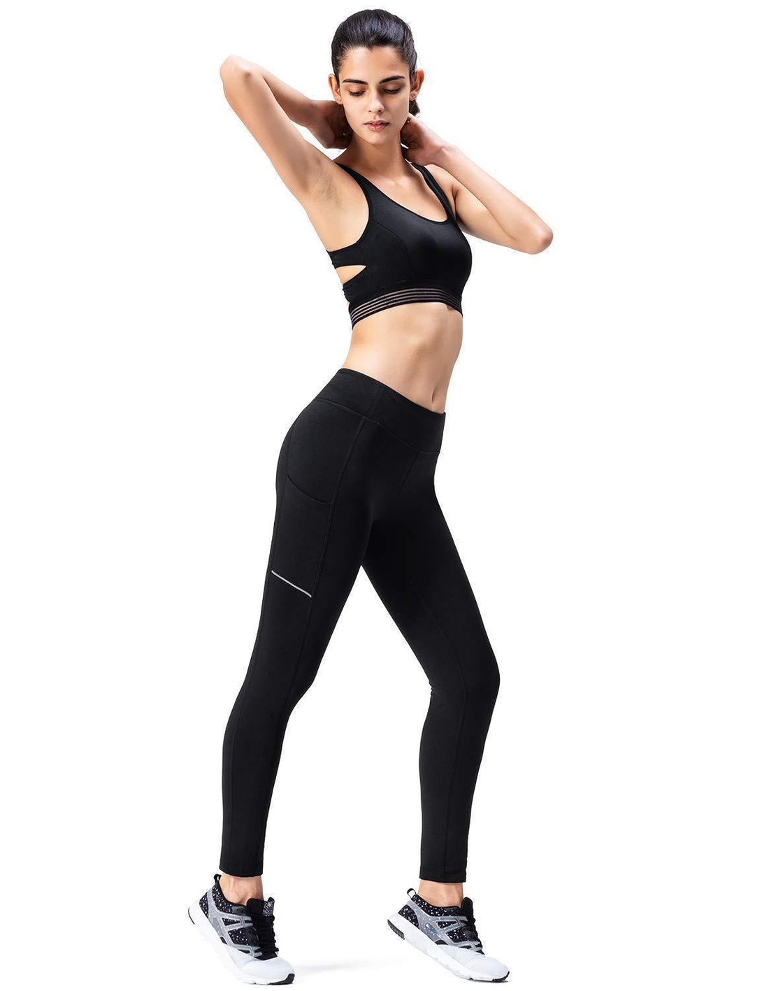 Fleece Yoga Legging With Zip Pocket-Naviskin