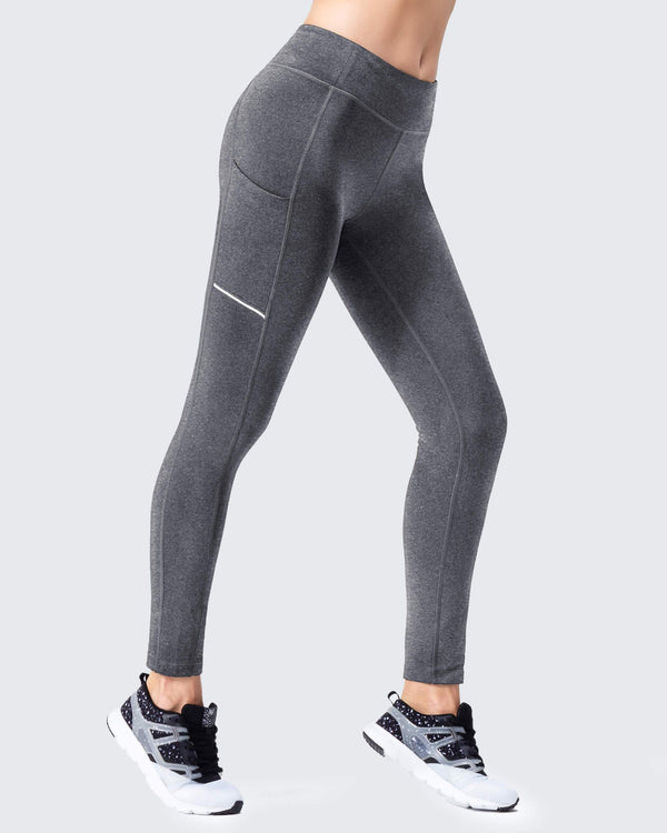 Fleece Yoga Legging With Zip Pocket-Naviskin