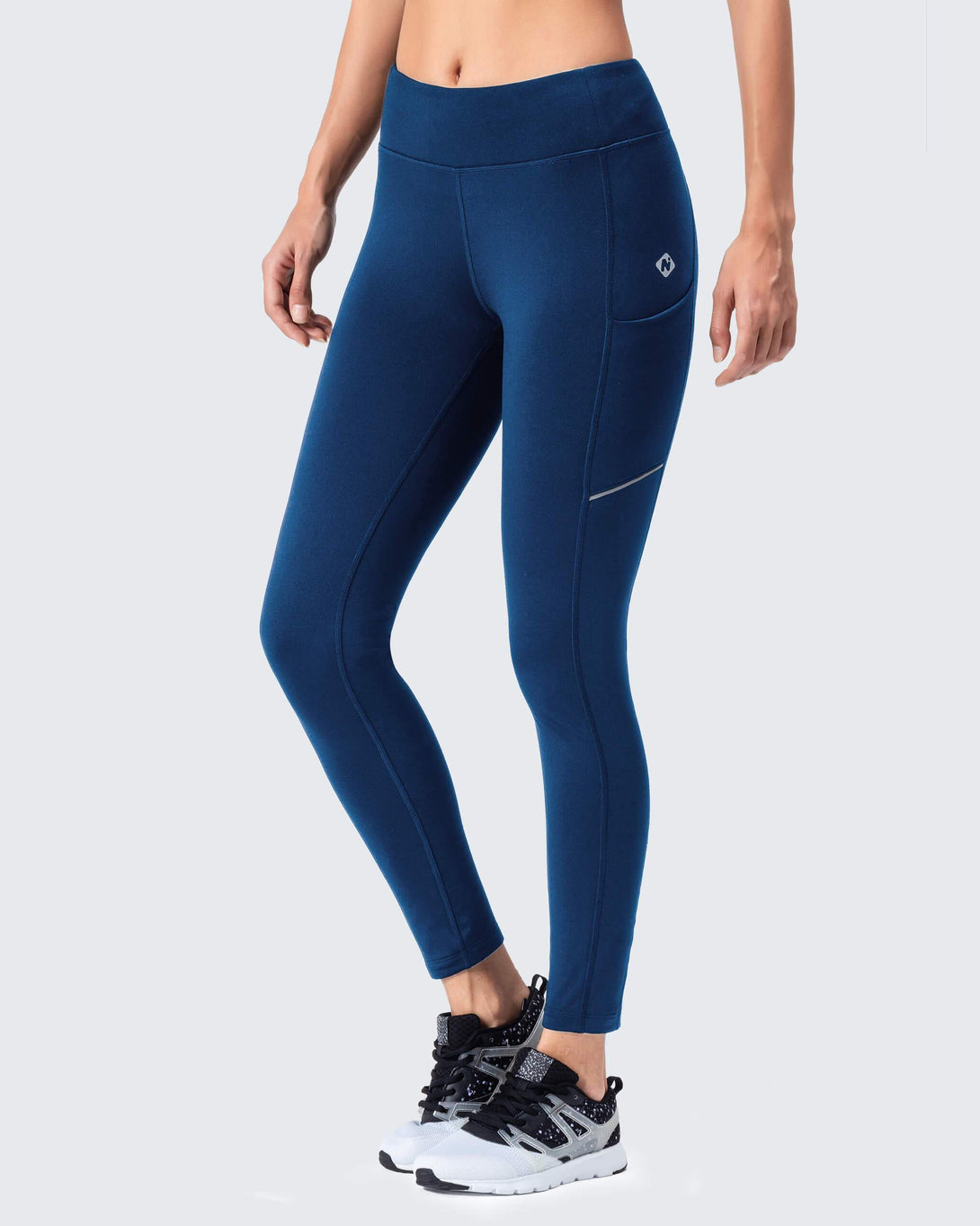 Fleece Yoga Legging With Zip Pocket-Naviskin