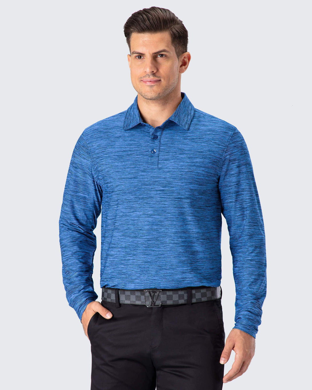 UPF 50+ Golf Polo Shirt-Naviskin