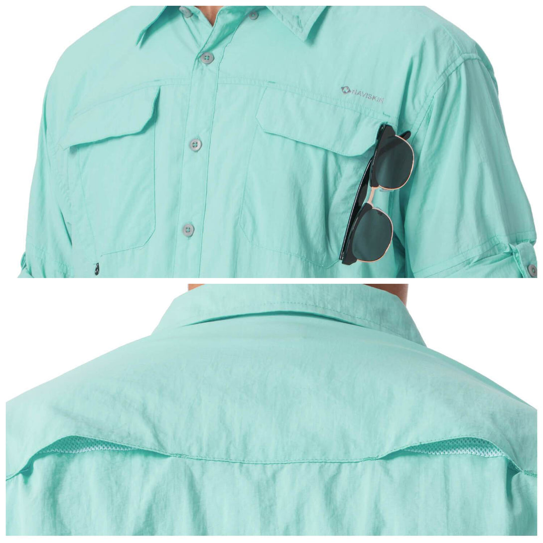 UPF 50+ Long Sleeve Fishing Shirt-Naviskin