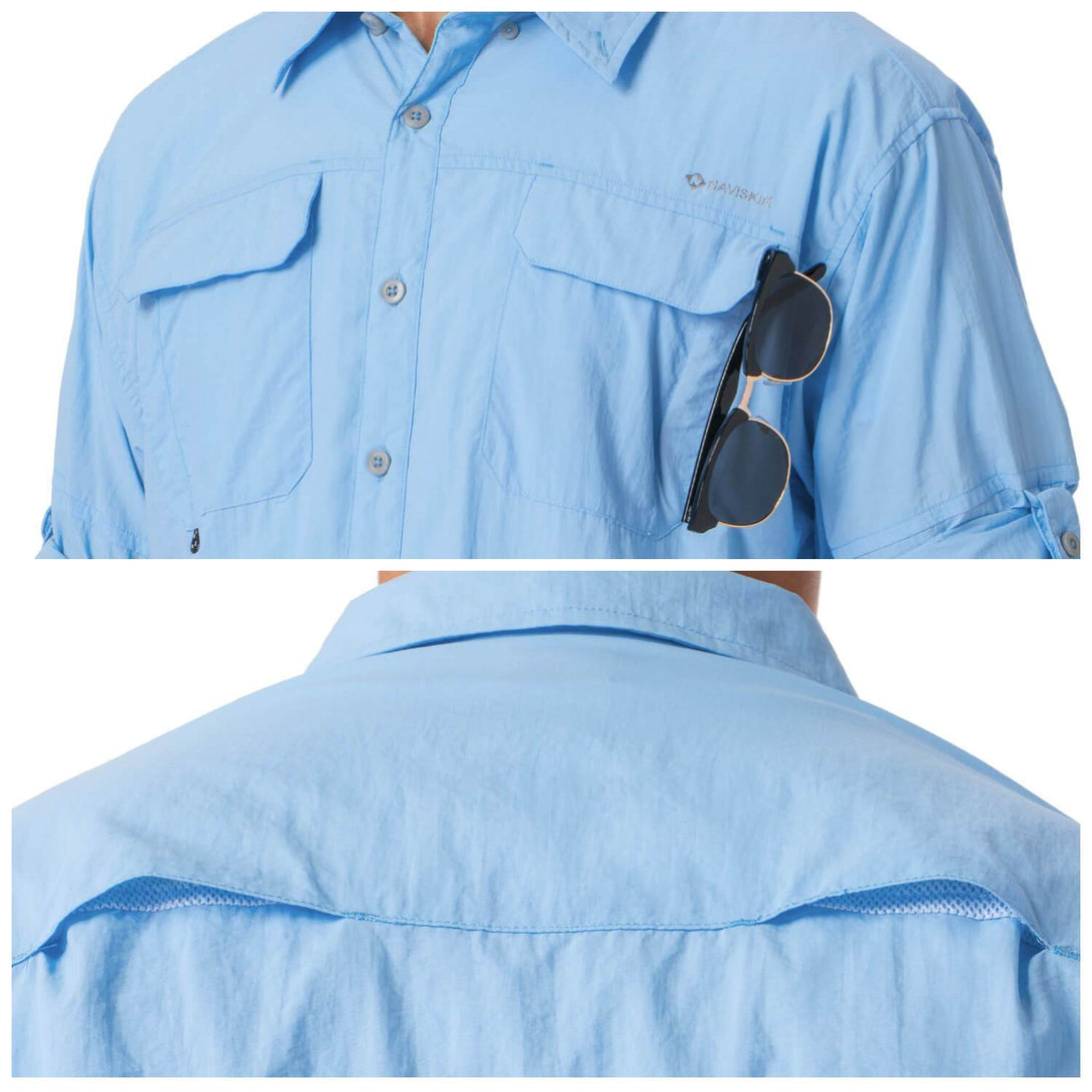 UPF 50+ Long Sleeve Fishing Shirt-Naviskin